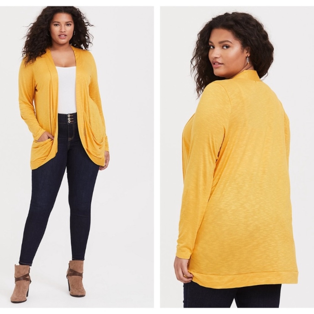 Torrid mustard yellow size 2 cardigan